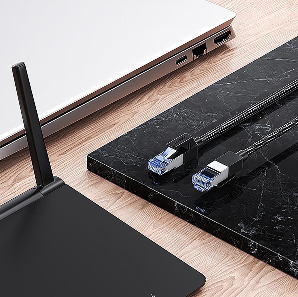 Ethernet patch cord RJ45 Cat8 network cable copper core 15m black