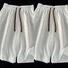 Women's Plus Size Quick-Dry Ice Silk Beach Shorts - Comfortable, Loose Fit, Solid Color, Drawstring Style