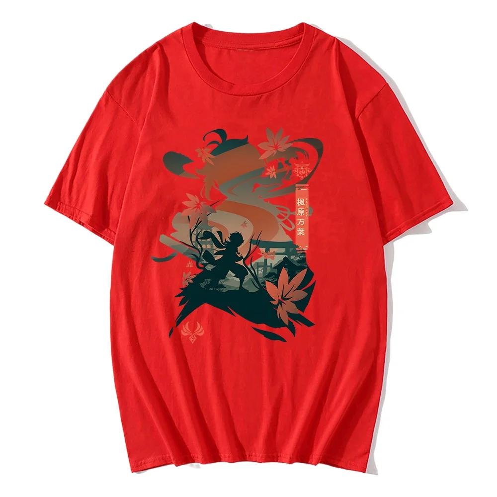Genshin Impact Printing Tshirts Xiao Venti Print Tee Shirts Hu Tao Zhong Li Graphic T-shirt Kaedehara Kazuha Raiden Shogun Tees