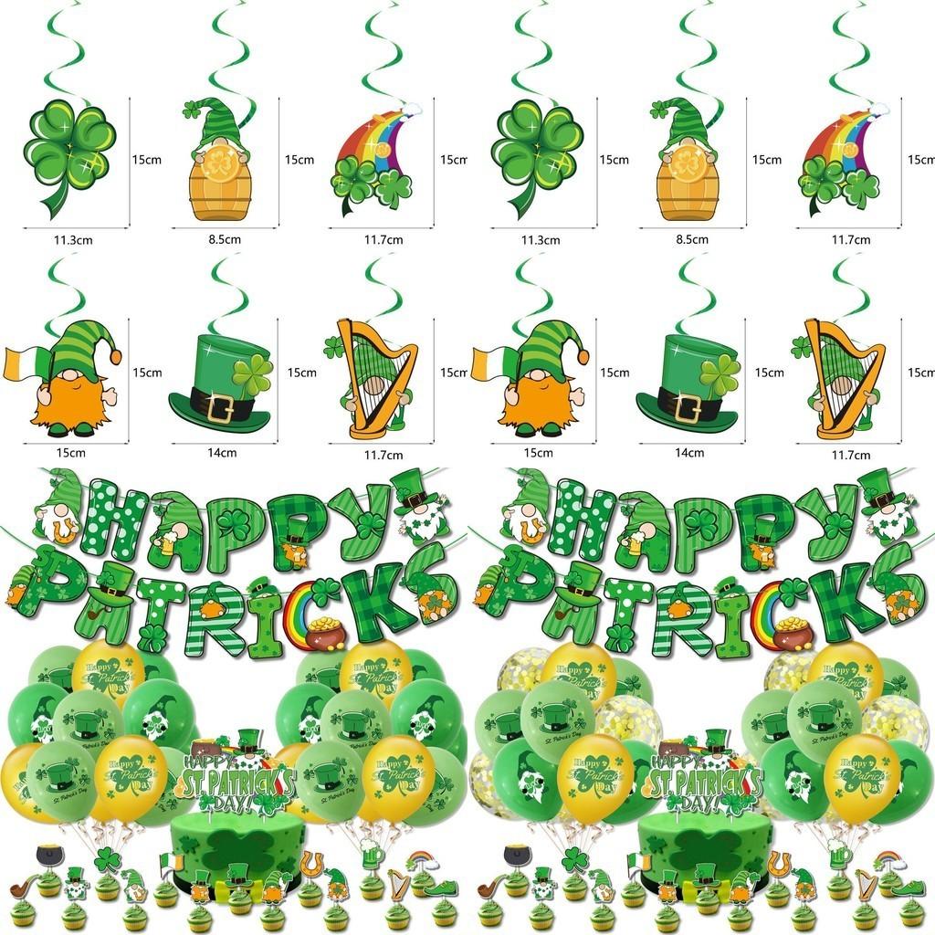 Irish St. Patrick's Day Decorations W/shamrock Ornaments Accessories