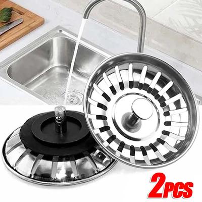 Paslanmaz Çelik Mutfak Lavabo Filtre Deliği Küvet Saç Toplayıcı Tıkacı Banyo Kanalizasyon Drenaj Süzgeci Havza Lavabo Atık Filtre Tıkacı