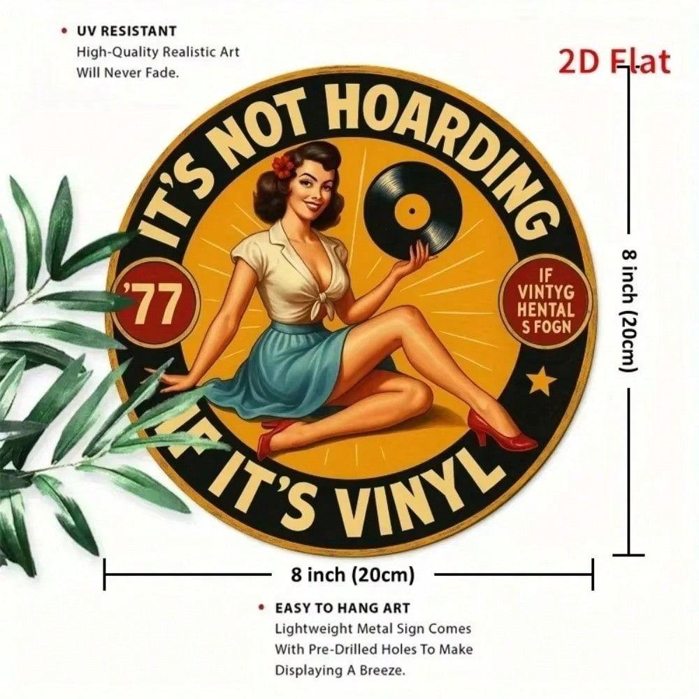 Vintage Metal Poster Wall Art Vinyl Gift for Women