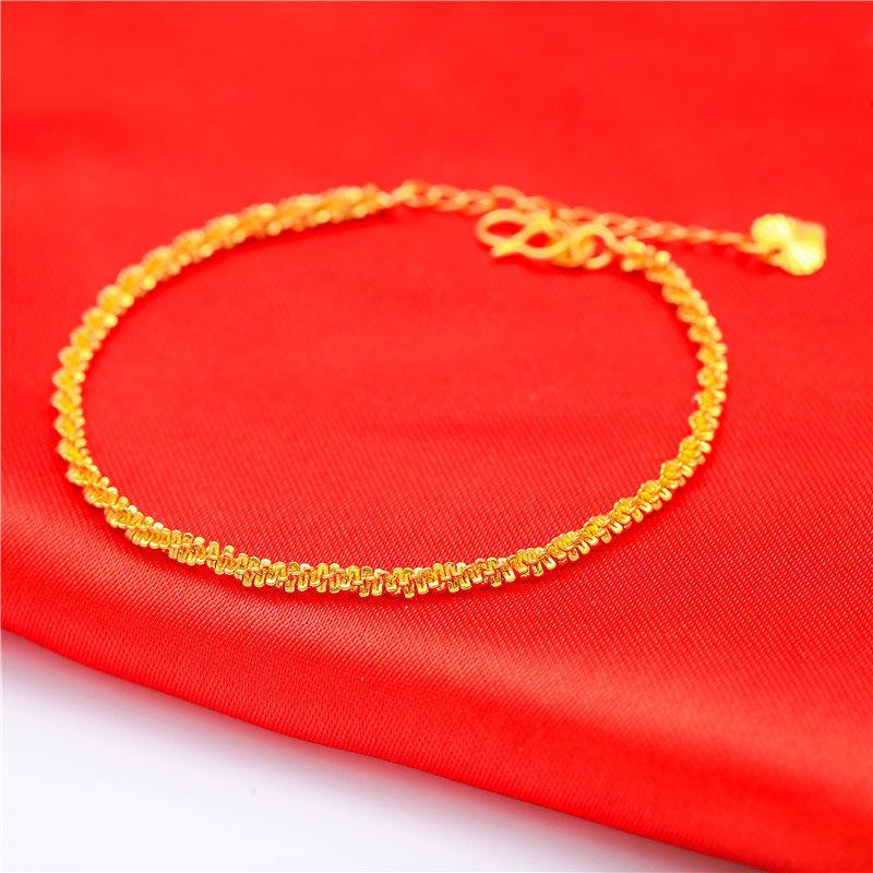 Позолоченный браслет-сердце с четырехлистным клевером для женщин