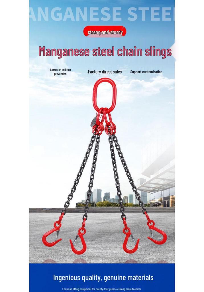 Crane Hook with Chain Sling & Ring for Rigging and Lifting
