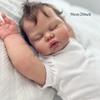 BZDOLL Cloth Body Vinyl Limbs 50 CM 20inch 3D-Paint Asleep Fat Reborn Baby Doll Toy for Girl Lifelike Kids Birthday Gift Play House Toy Humanoid Doll