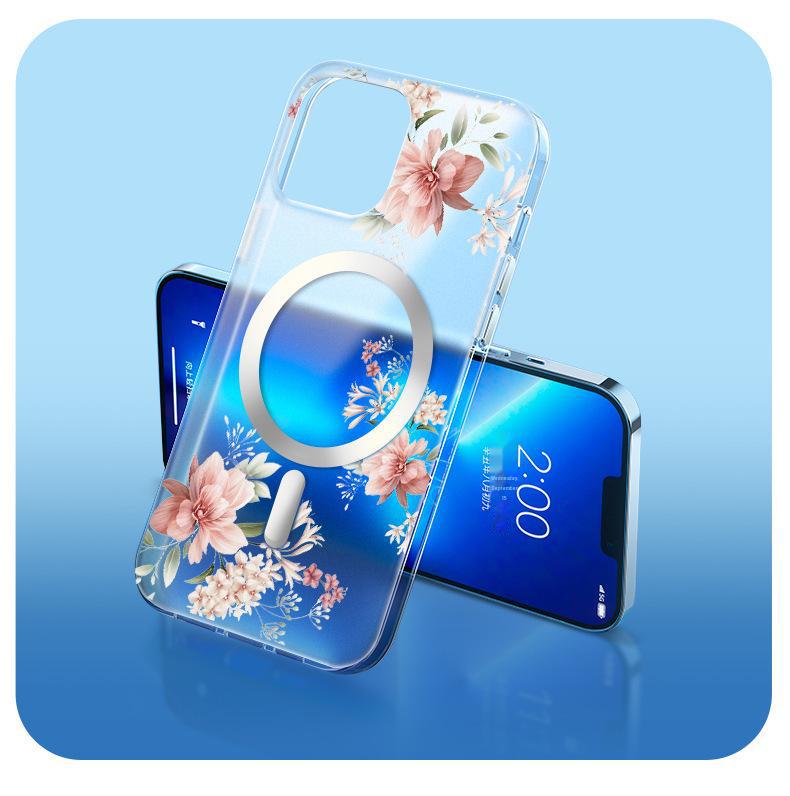 iPhone 14 Pro Max/14 Plus Magsafe Case with Floral IMD Design