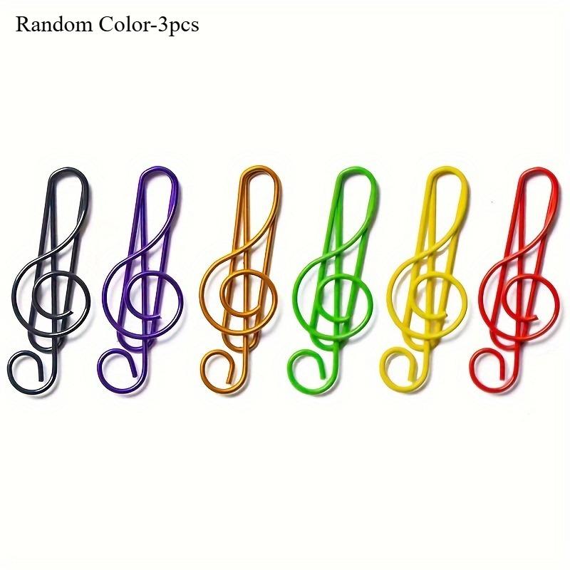 30pcs Colorful Musical Book Marks Note Paper Clip Stationery Random Color Bookmarks Metal School Office Supply Teacher Supplies
