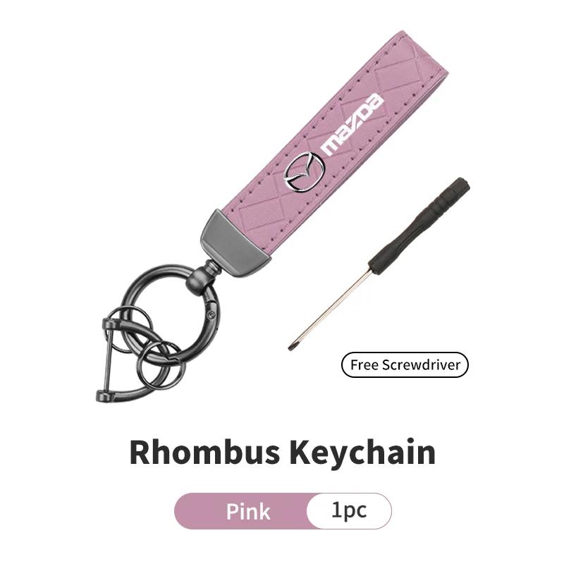 

2025 Hot Leather Car Keyring Horseshoe Buckle Jewelry Key Chain Holder For Mazda 6 3 5 2 CX5 CX7 323 Demio Axela Atenza CX9 MX3