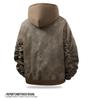 Men's Retro Faux Leather Two-Piece Bomber Jacket - Autumn/Winter Trendy Loose Fit Outerwear