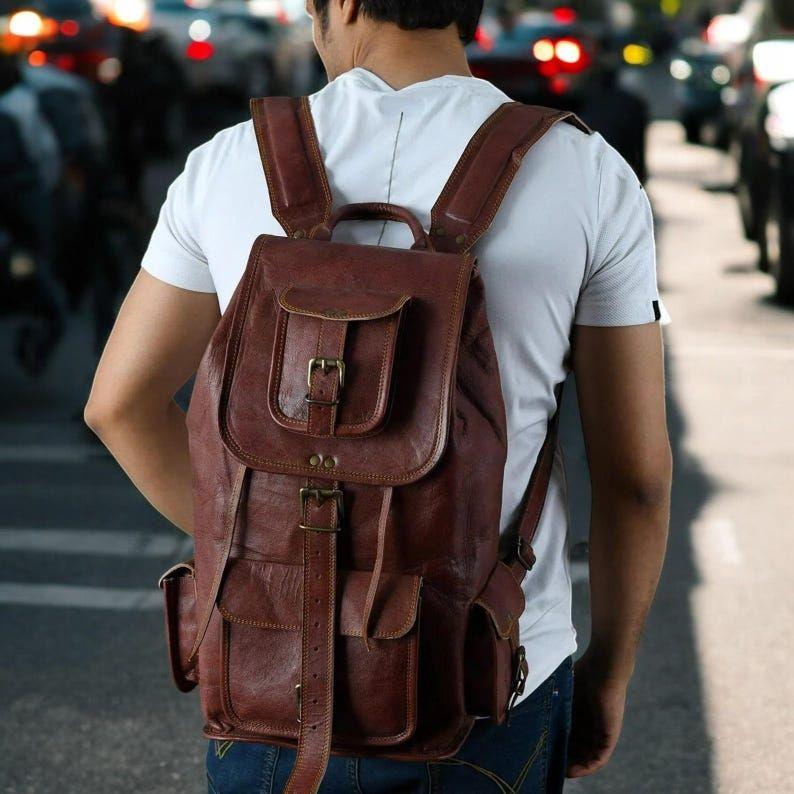 

Персонализированный кожаный рюкзак для женщин и мужчин, дорожный рюкзак, персонализированный рождественский подарок, унисекс рюкзак, рюкзак для мужчин, женский рюкзак 20 x 12 x 8 in