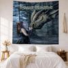 Gothic Illustrations Custom Your Name Wall Decor Tapestry Art For Pet Memorial Birthdaywedding Party Backdrop Family Gift