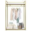 Freestanding 180cm Gold Metal Garment Rack – Clothing Display Stand for Store & Home Use