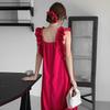 Elegant French Women's Summer Suspender Dress - New Niche Design, Loose Casual Long Vest Style