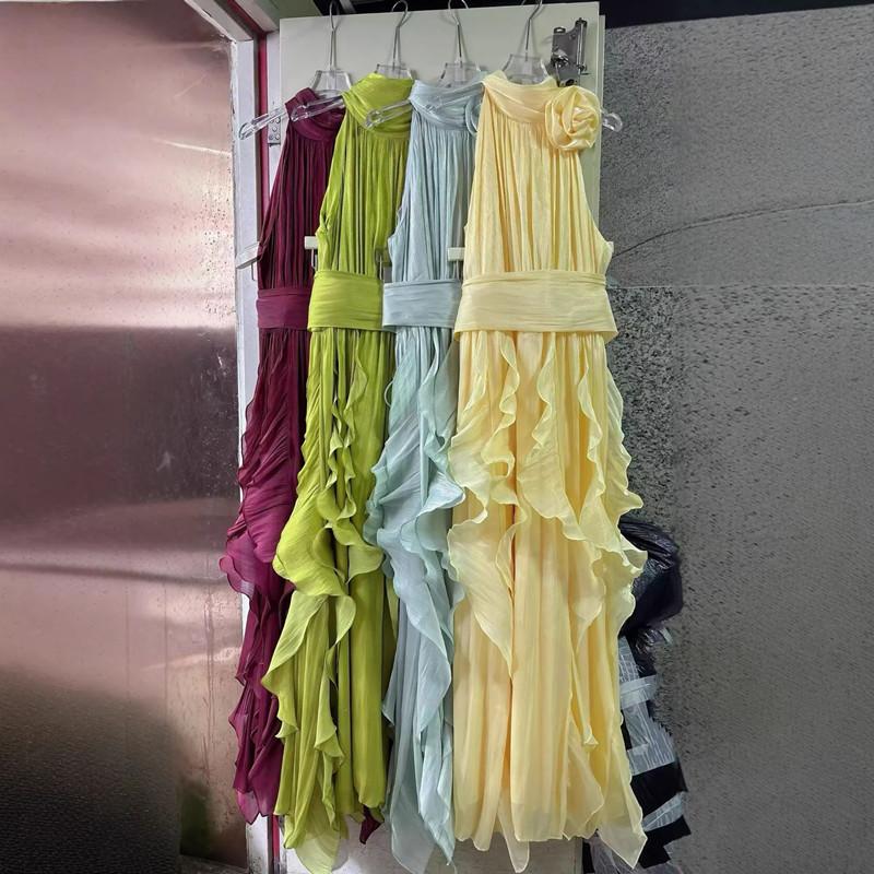 Sleeveless Plus Size Vintage Ruffle New In Dresses for Women Casual Maxi Long Summer Dress