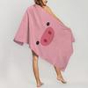 Cute Pink Pig Face Beach Towel Single Sided 2D Print Soft Microfiber Absorbent Towel For Pool Beach Bath Time Sweet Adorable