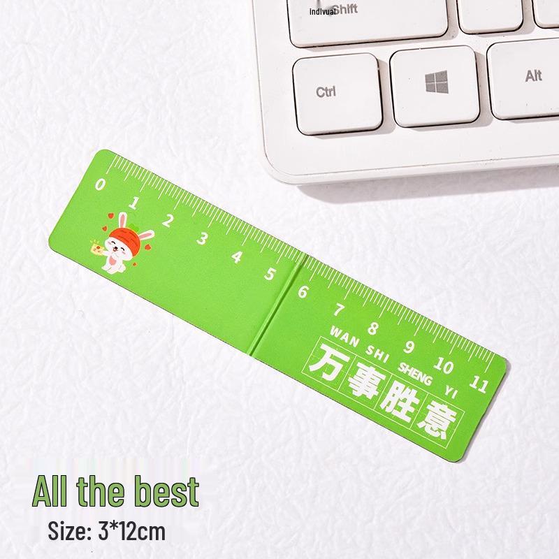Creative Cartoon Magnetic Bookmark & Ruler - Cute and Inspirational Folding Page Clip