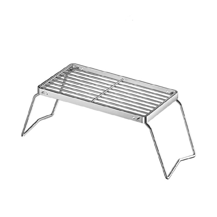 Camping Holder Stainless Steel Folding Grills Backpacking Stove Metal Texture for Camping with High Load Capacity