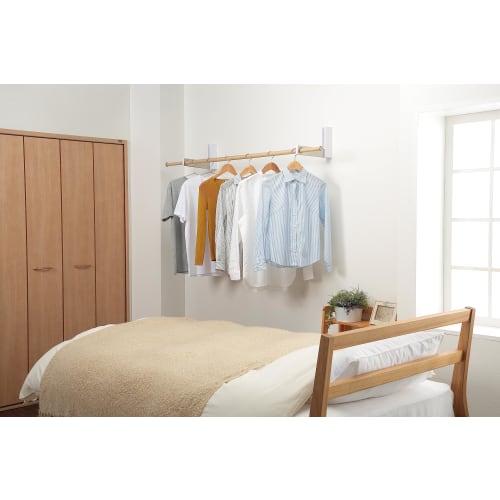 Foldable, Wall-mounted Indoor Clothes Drying Bracket by Kawaki Hardware, Made with Acrylonitrile Butadiene Styrene (ABS), New Type, Single-size.