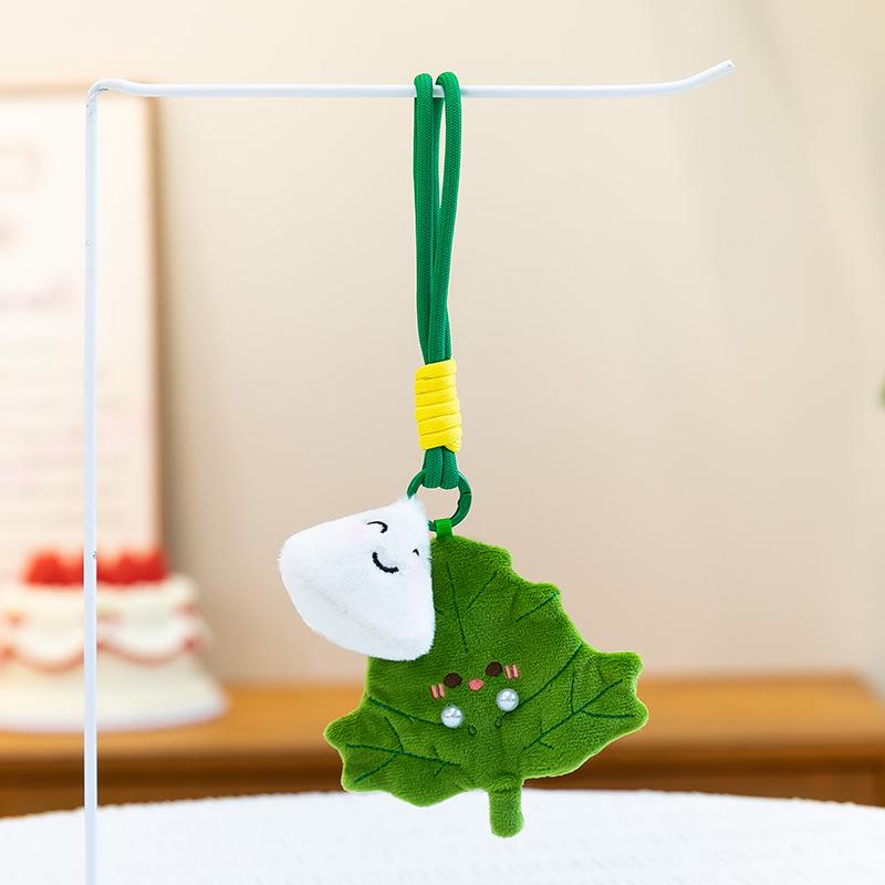Cute Dragon Boat Festival Zongzi Keychain Plush Ornament