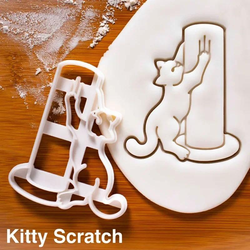 3D DIY Cute Cookie Cutters Mold Cat Kitty 3D Cookie Type Pastry Mold for Baking Kids Children Bakeware Kitchen Accessories