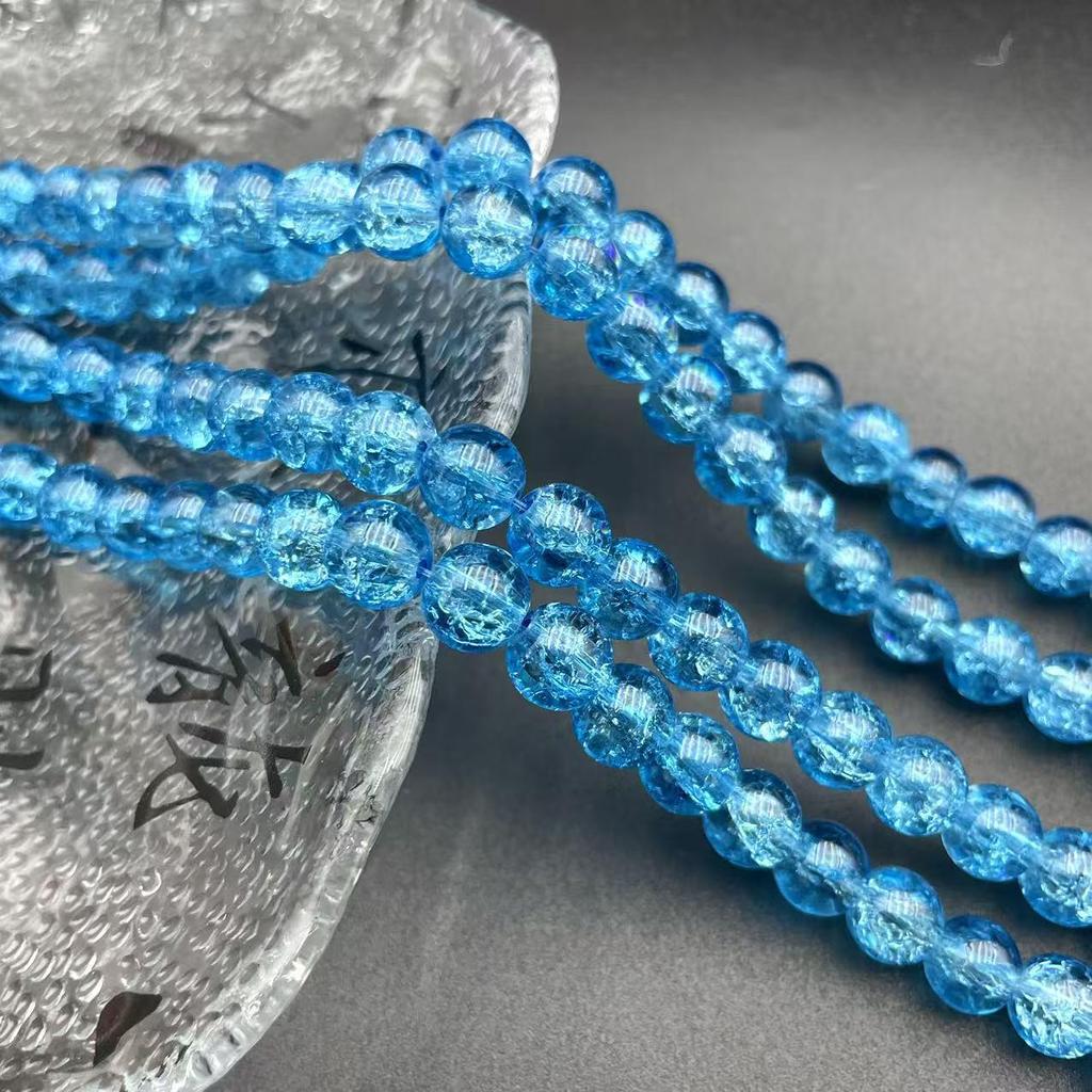Exploding Flower Jade Crushed Glass Beads for Handmade Beaded Bracelets - Glazed Loose Jewelry Accessories