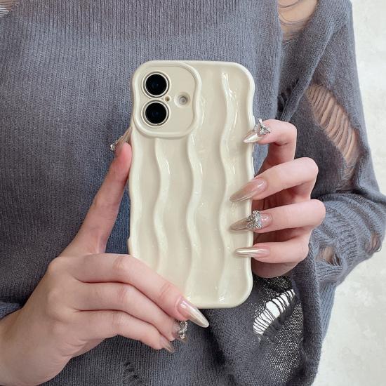 

Niche High-End Electroplated Water Ripple Case for iPhone 17 Pro Max, Compatible with Apple 16, New 15/14 17Pro max(without Packagi