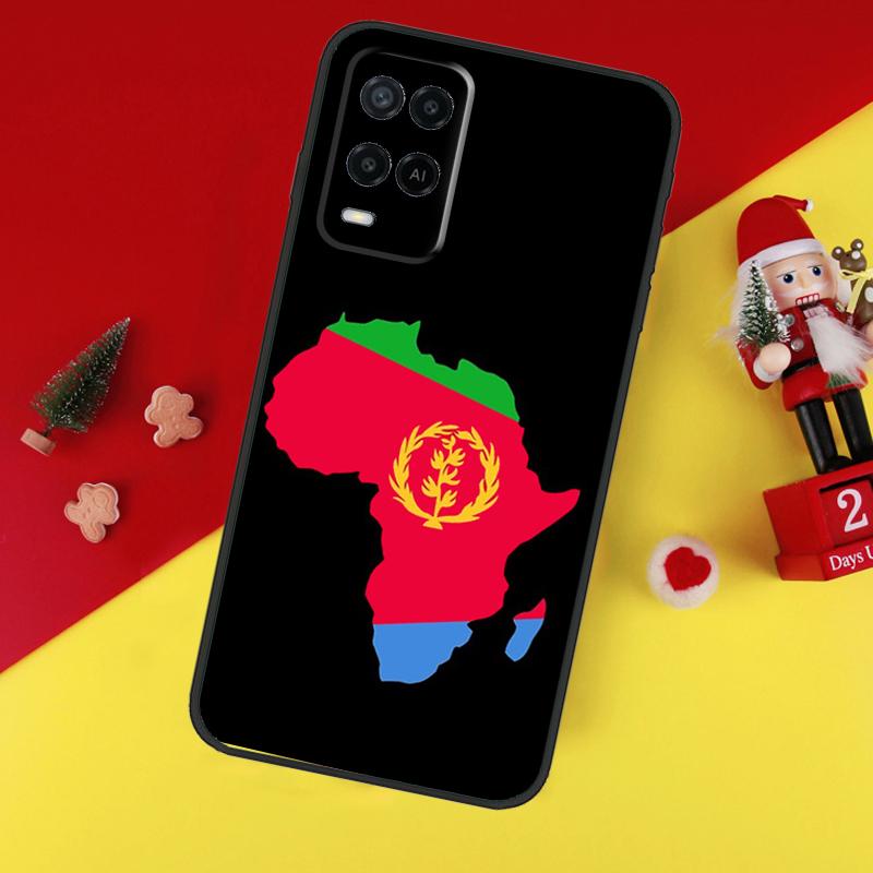 Eritreische Flagge für OPPO A74 A94 A17 A16 A15 A79 A58 A78 A98 A77 A5 A9 A96 A76 A52 A72 A57S A54S A53S Fall