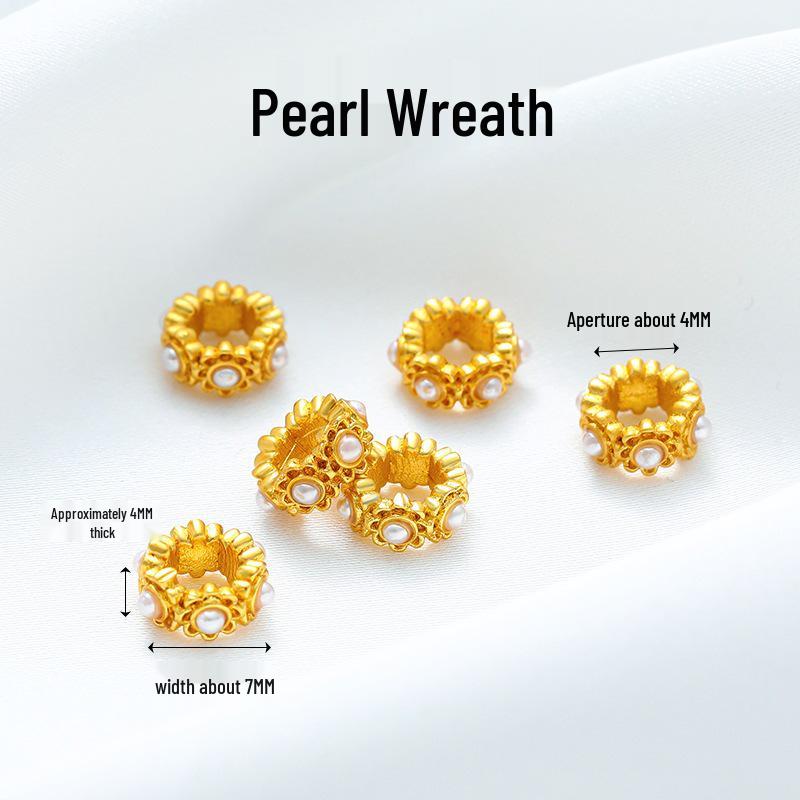 Vintage Brass Filigree Pearl Spacer Beads for Handmade DIY Bracelets