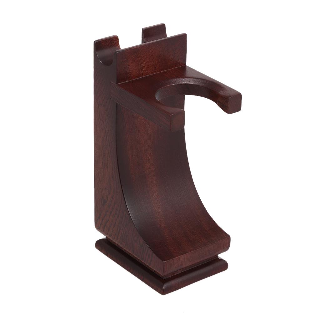 Shaving Holder Stand for Shaving Razor Brush Solid Wood Shaving Tool Organizer