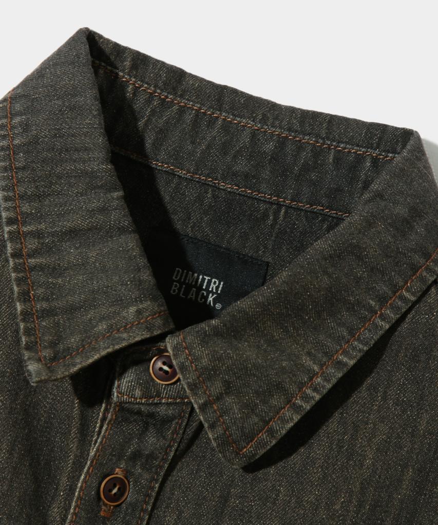 Dimiteulibeullaeg Cutoff Denim Work Shirt_Dust Black