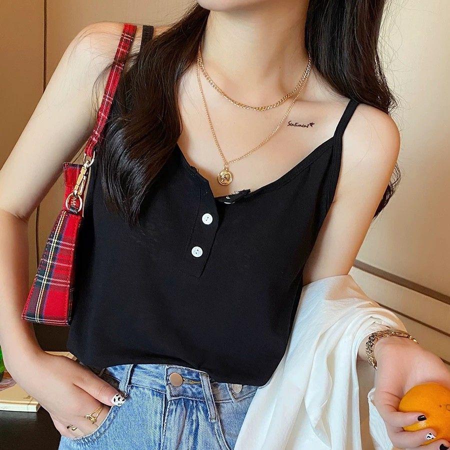 

Женский топ-майка на пуговицах с узором снежинка - Большой размер, Свободный крой, Стройнящий базовый слой 4XL (90-100 kg)