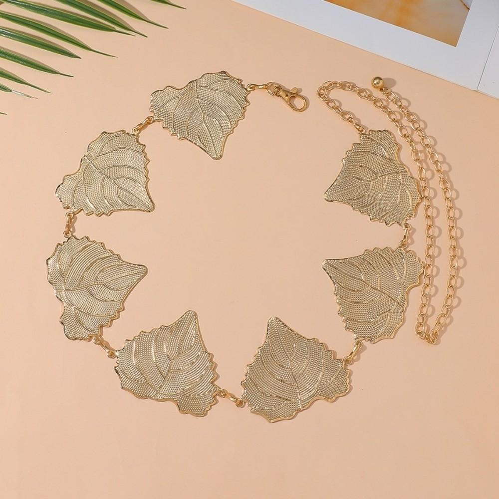 Personality Leaves Waist Chains Adjustable Body Chain Decor Metal Belly Chain Birthday Gift