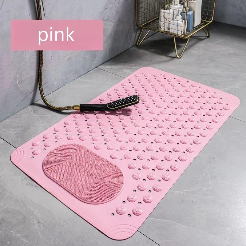 Bathroom Non-Slip Mat Massage Anti-Fall Toilet Floor Mat With Suction Cup Waterproof Dirty-Resistant Hotel Shower Foot Mat