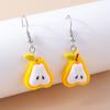 Fashion Resin Simulation Fruits Earrings for Women Pineapple Strawberry Apple Banana Cherry Drop Earrings Girls Jewelry Gifts