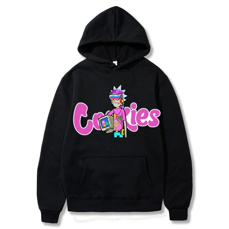 2025 New Anime Cookies Printed Fleece Men's Autumn and Winter Men's and Women's Sweatshirts Hoodies