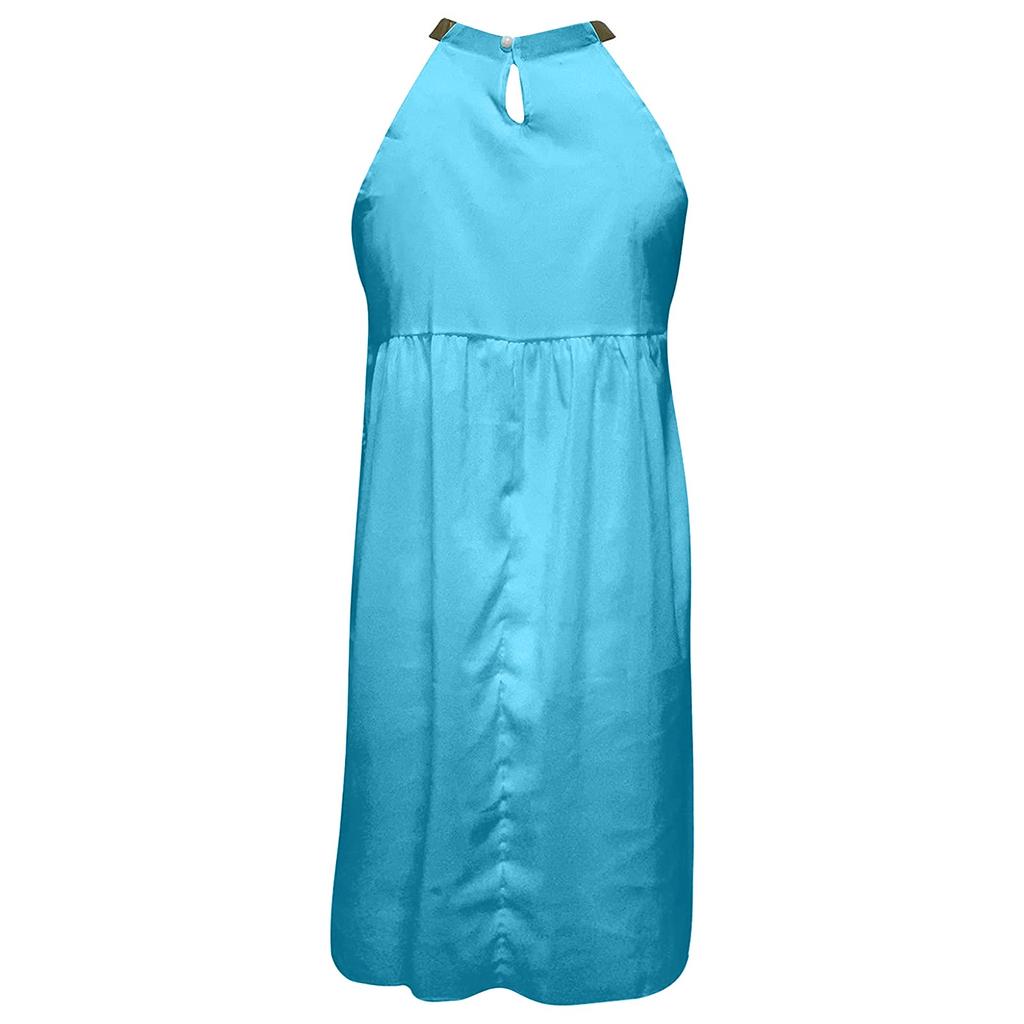 Women's Casual Sleeveless Backless Solid Color Sexy Lace  Dress Dresses