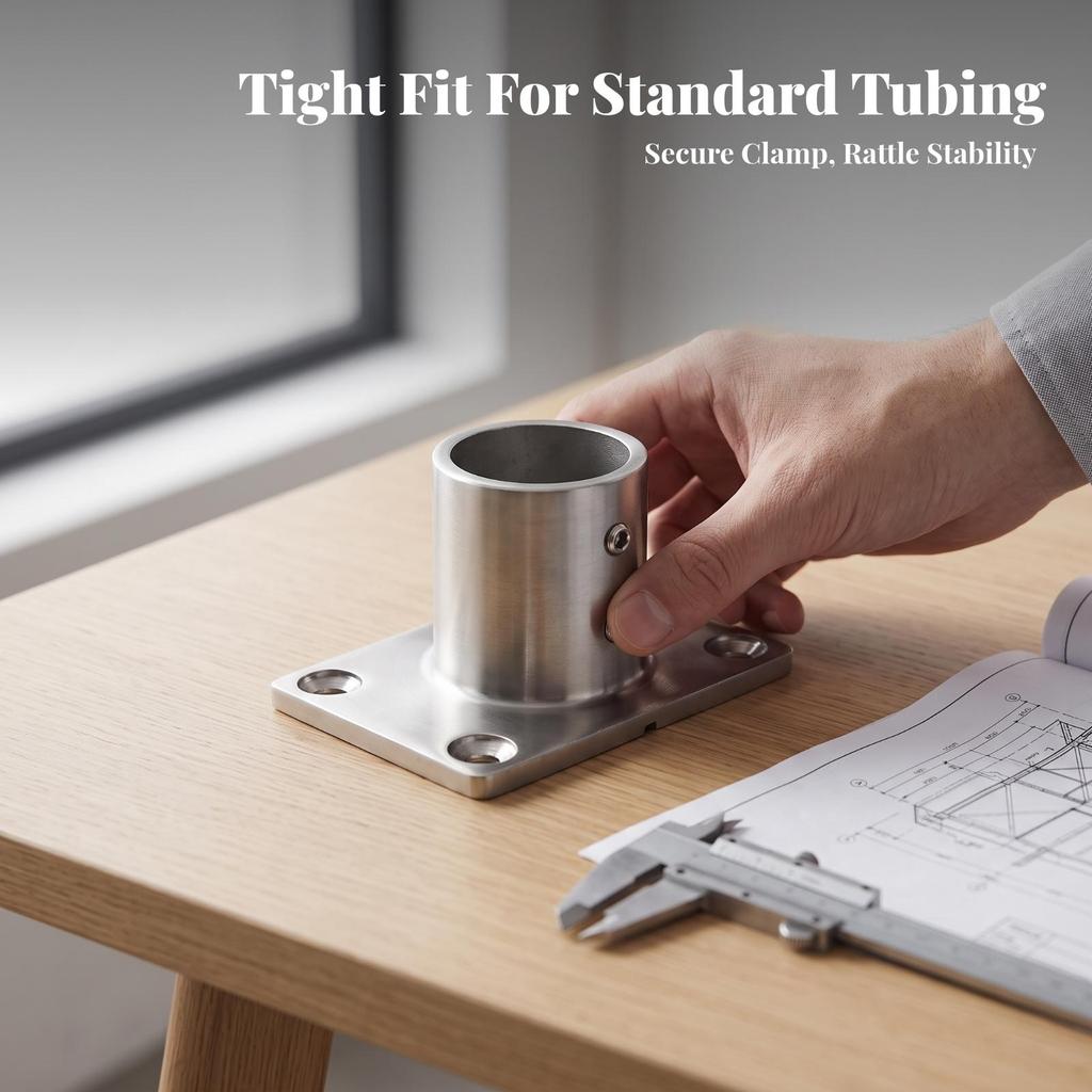 Handrail Connector Fitting Satin Finish Hardware Outdoor for Builders, DIYers