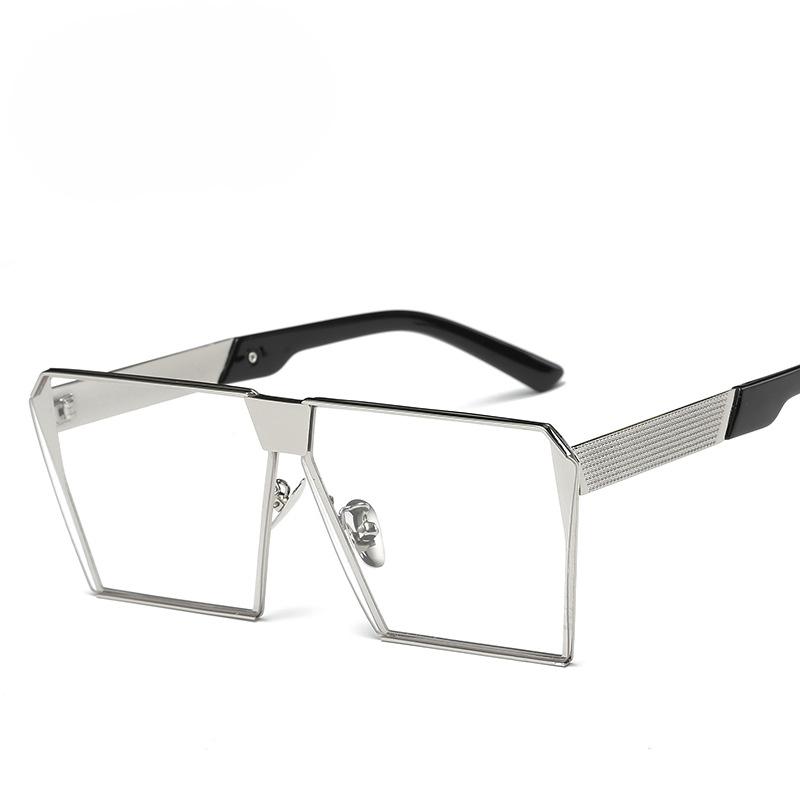 Fashion Luxury Brand Designer Oversized Square Sunglasses Women For Men Vintage Flat Top Mirror Shades Trend Punk Sun Glasses