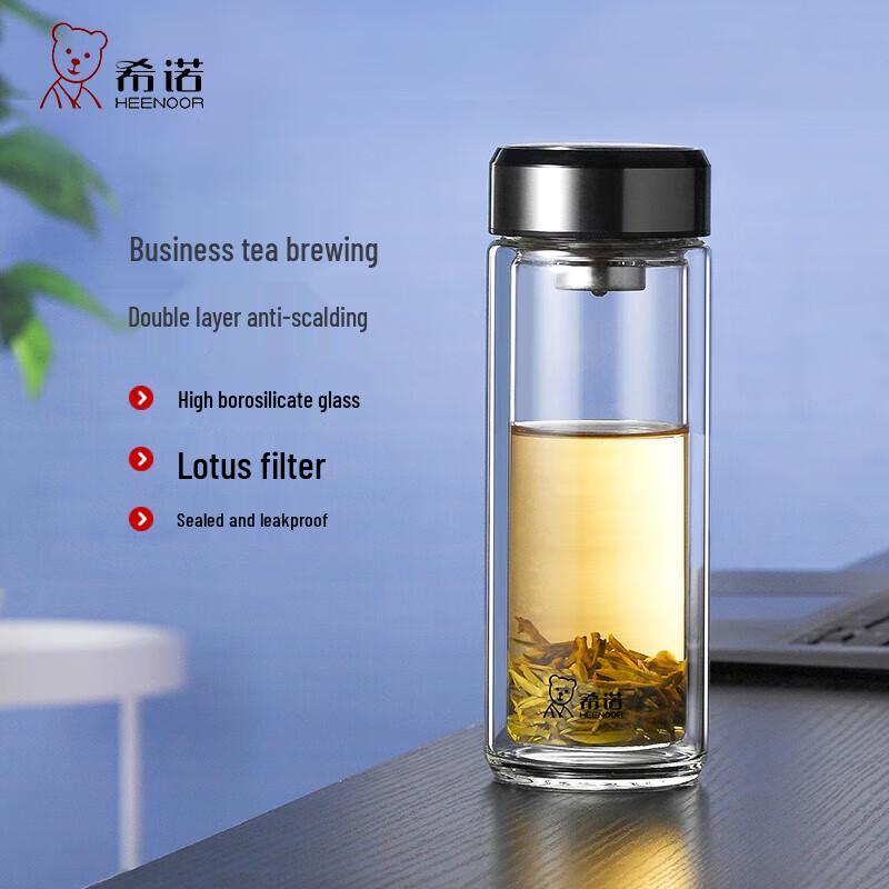 Cino Double Wall Glass Travel Mug