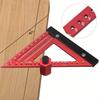 Precision Aluminum Alloy Carpenter Square 90° Triangle Ruler with Hole Positioning - Multi-Functional Measuring & Marking Tool