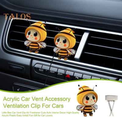Little Bee Auto-Lüftungsclip, Lufterfrischer, süßer Parfümhalter für die Auto-Innenausstattung, für die Klimaanlage im Auto, Bienenform, Autozubehör
