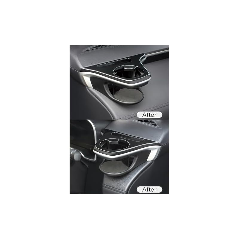 Tsuchiya Yac Drink Holder, Driver's Seat SY-CO5 and Passenger's Seat SY-CO6 Set, for Toyota Corolla Cross (10 Series), Black and Silver