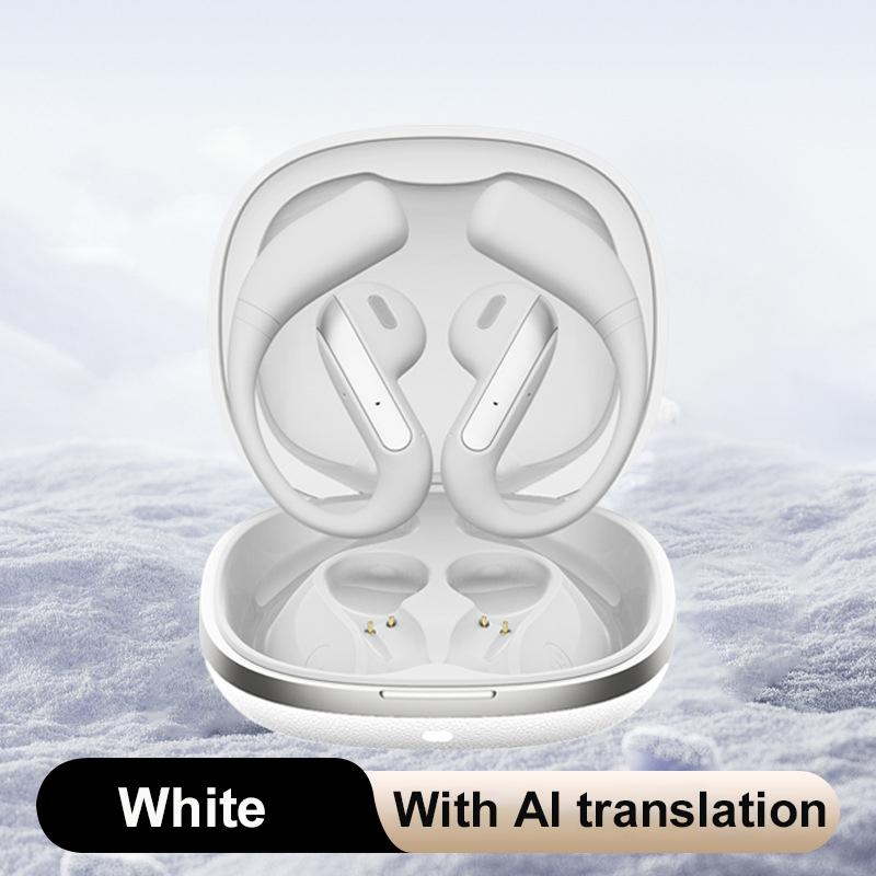 AI Smart Translation Headset Noise Cancelling Wireless Headphones Waterproof Sports Stereo Earbuds With Mic Bluetooth 5.4 Earphones