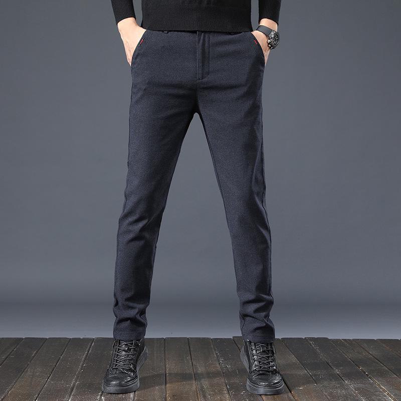 

Осенние мужские универсальные прямые свободные брюки в деловом стиле 2022 года — дышащие, не мнется 31 синий