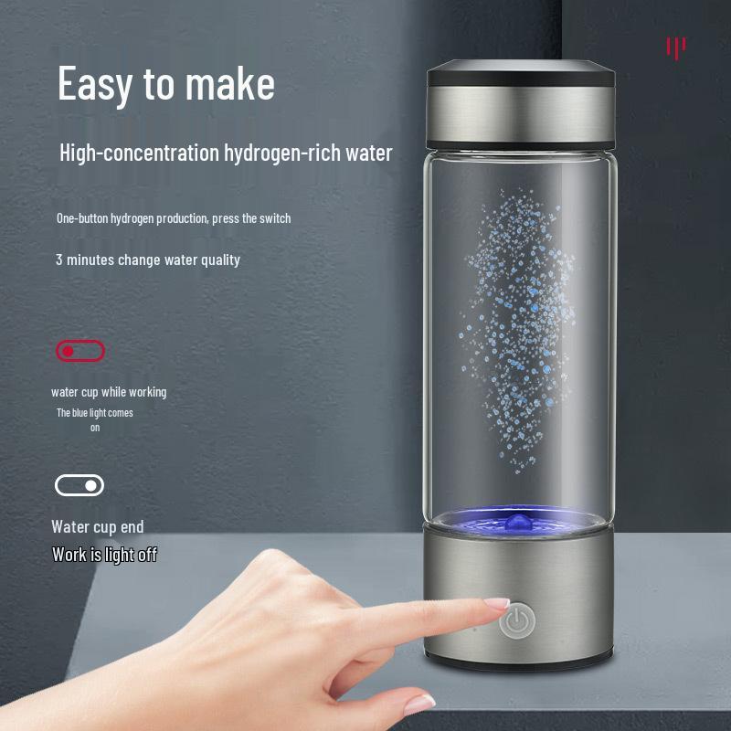 Intelligenter wasserstoffreicher inhalierbarer Wasserbecher mit elektrolytischer Funktion - Geschenkbox-Edition