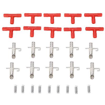 10 Sets Automatic Water Feeder Nipple Waterer Drinker For Rodent