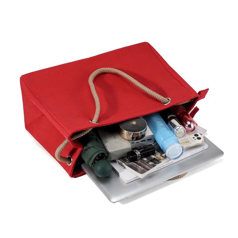 Modische einfarbige gewebte Tragetasche für Damen, Einkaufstasche mit großem Fassungsvermögen, Trendige lässige Schulter-Crossbody-Tasche KTB