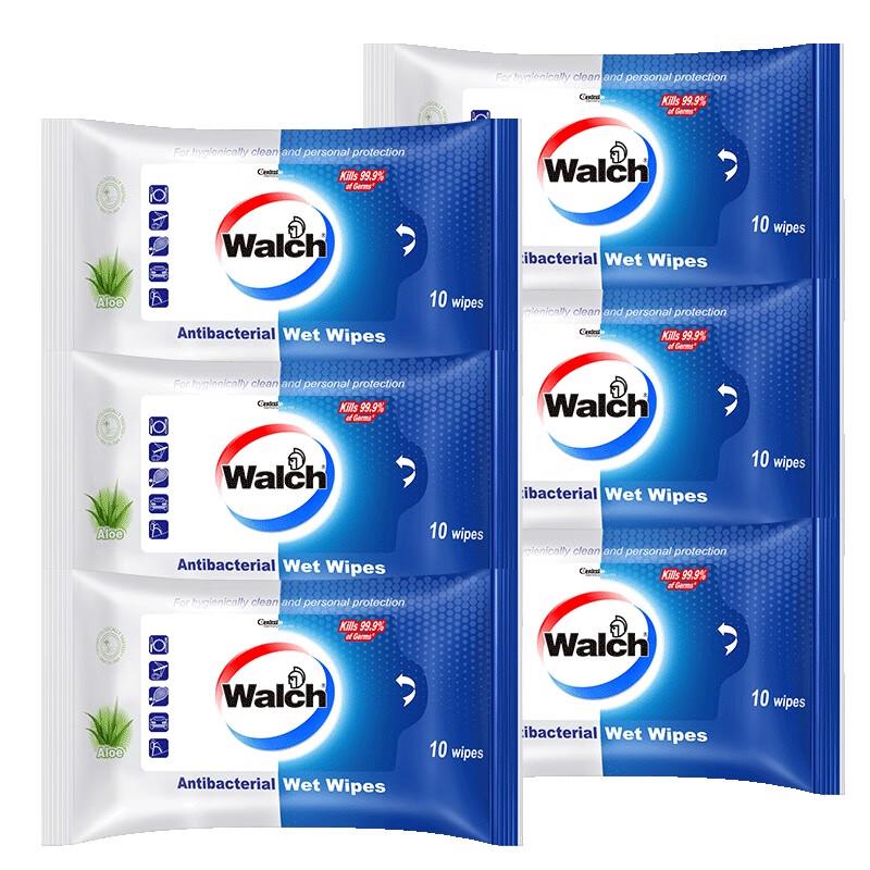 Антисептические очищающие влажные салфетки Walch