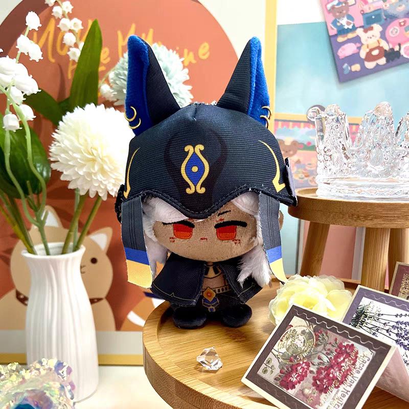 Genshin Impact Character Plush Doll Keychain Bag Pendant Anime Figure Toy Arlecchino Wriothesley Kinich Nefer Lauma Aino Jahoda