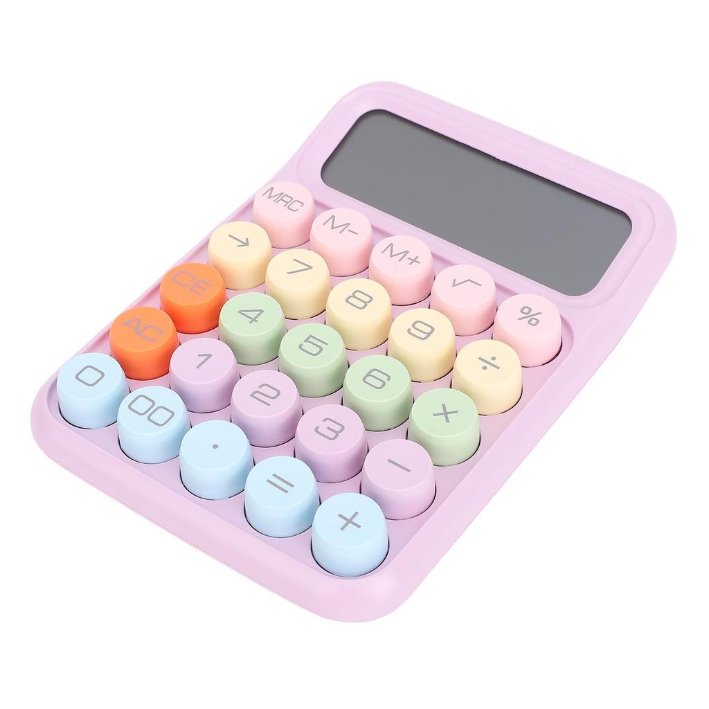 Mechanical Calculator 12 Digit Large LCD Display Big Buttons Electronic for School Business Home Colored